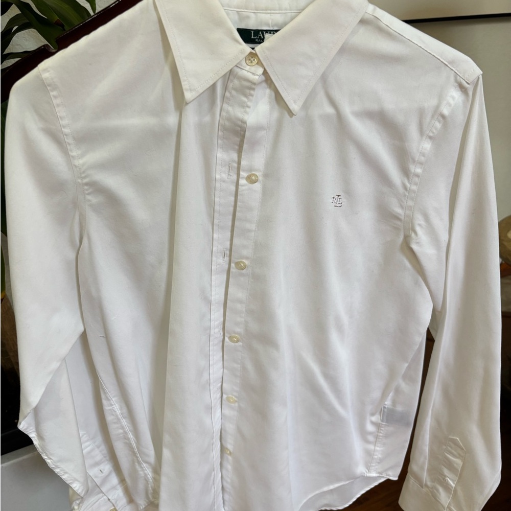 Lauren Ralph Lauren Womens white Dress Shirt